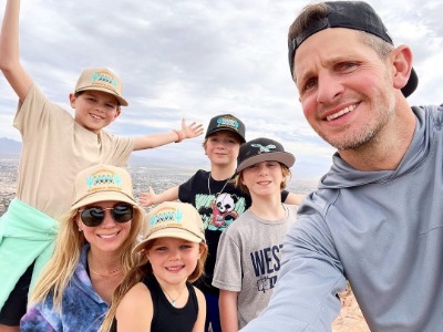 Tiffany Orlovsky and Dan Orlovsky during a vacation to Arizona with their four children. 
